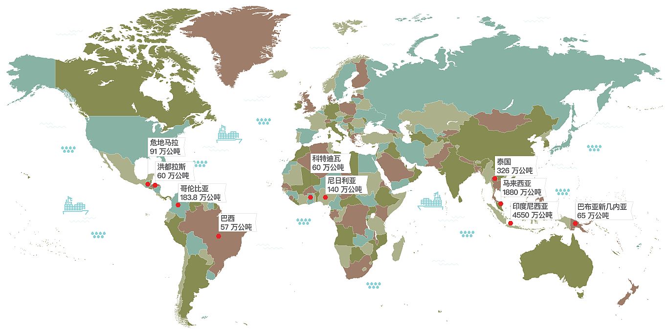 Top palm oil producing countries
